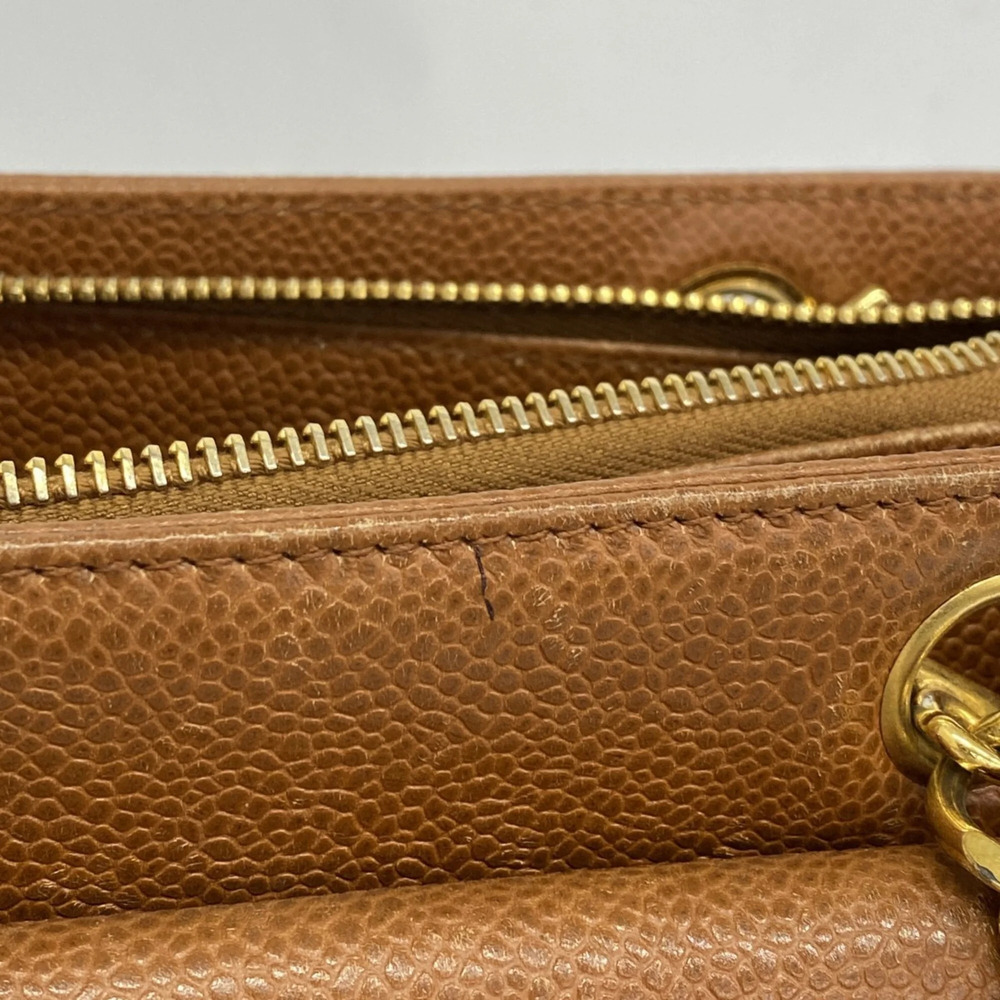 CHANEL Brown Caviar Leather Tote Bag - Picture 9 of 11